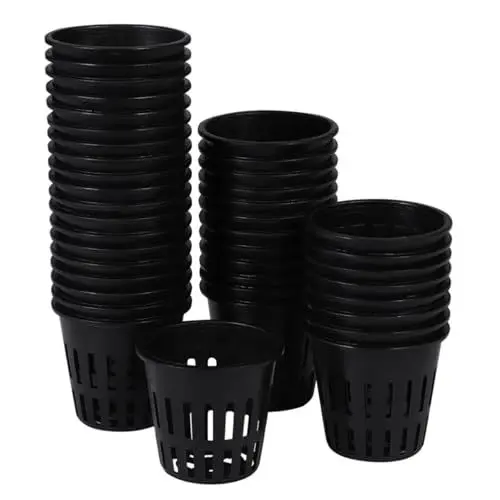 Produktbild: Yardwe 40 Stück Hydrokultur-Netztöpfe Kunststoff-Netzbecher 5 1 cm Netztöpfe Für Hydrokultur Aquaponik Orchideen (Schwarz)