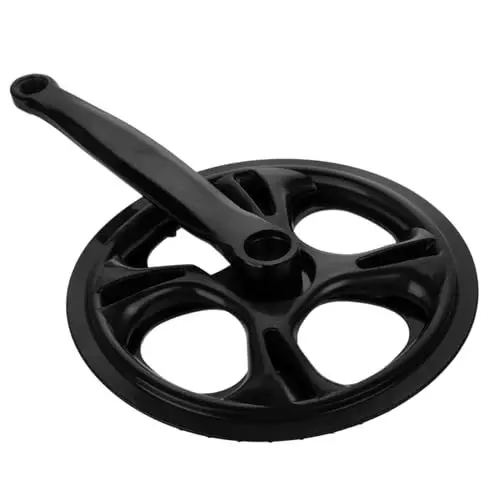 Produktbild: Yardwe 42 Fahrrad Kurbelgarnitur Rennrad-Kurbelzubehör schmales breites Kettenblatt Einzelgeschwindigkeit Kurbelgarnitur Fahrradkurbelgarnitur Kurbelarm mit quadratischem Loch Black
