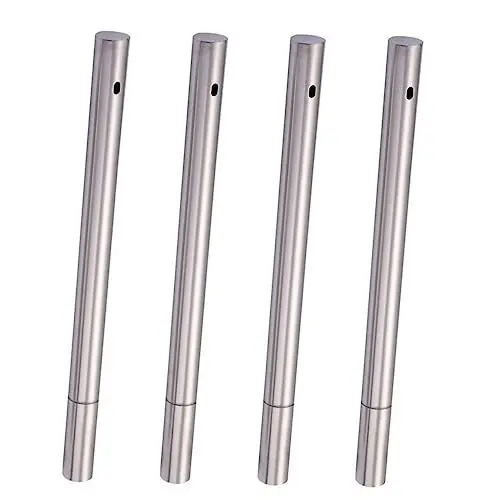 Produktbild: Yardwe 4Pcs Barbecue Stick Grillset Multifunktions-Aufbewahrungsbox Easy Out Set Metall Flachspieße Stockbehälter Metall Grillspießhalter Edelstahl Silber Haushalt Eimer Metall