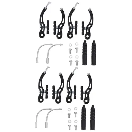Produktbild: Yardwe 4 Paar Mountainbike V Bremse Fahrradbremse V Form Bremse Fahrradteile Bremsbeläge Bremssattel Bremse Felgenbremse Fahrradzubehör Bremsklemme Fahrradzubehör Fahrräder