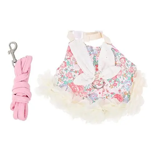 Produktbild: Yardwe 4 Sätze Kleidung für Haustierkaninchen hundegeschirr Leine Haustierkleidung Kaninchen-Outfits Hundeseil hasenkostüme Bunny Costume Häschen-Kleidungsset Hasengeschirr Baumwolle Rosa