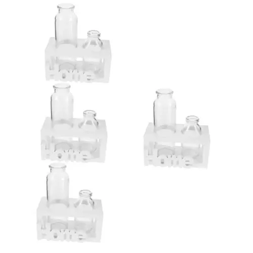 Produktbild: Yardwe 4 Sets Heimvasen Dekor Pflanzen Heimdekoration Zylindervase Pflanzenhalter Terrarienpflanzen Lebende Getrocknete Vase Kleine Vase Wasservase Töpfe Innenbereich Glas