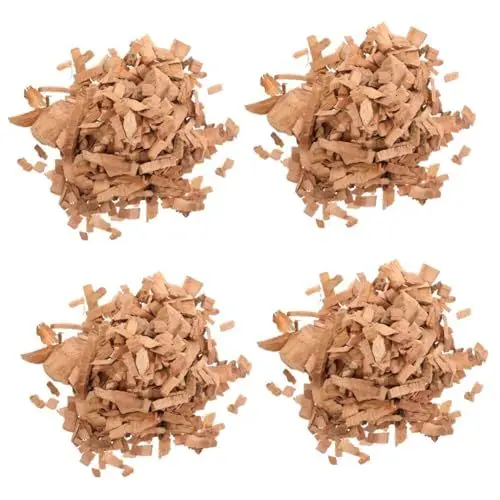 Produktbild: Yardwe 4 Stück 1 Apfel BBQ-Sägemehl räucherwerkzeug naturholz hackschnitzel Holzspäne Pekannuss-Chips alle q Holzstücke zum Räuchern Anzündholz Grill Apfelholz Fragmente Sägespäne hölzern
