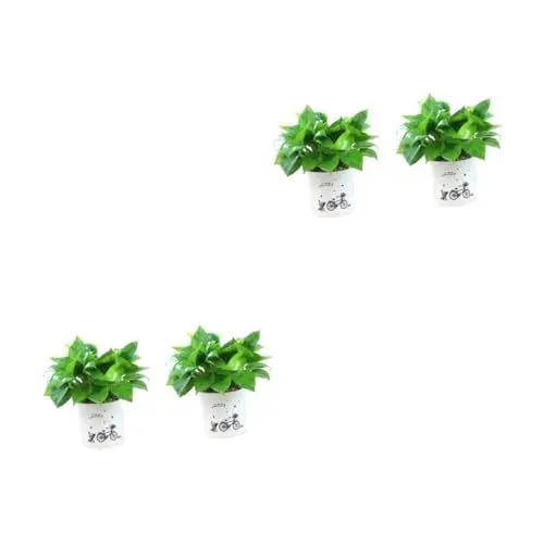Produktbild: Yardwe 4 Stück Glas-Container Pflanzendekor Behälter Feuchtigkeitstransportierende Blumentöpfe Töpfe Für Pflanzen Selbstbewässernde Töpfe Kräutertopf Glasvase Blumentopf Weiß Die Faulen