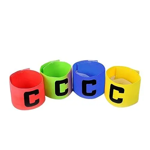 Produktbild: Yardwe Fußball-kapitänsarmbänder-Set 4-teilig Elastische Kapitänsbinde Fußballspieler-armbänder