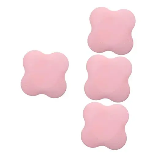 Produktbild: Yardwe 4 Stück Knie Anti-Rutsch-Matte Yogamatte aus Kork rosa Yogamatte Knieschützer Kniebandage Kniekissen Yoga-Sitzunterlage eben Yoga Matte Schutzpolster rutschfeste Matte Stützpolster