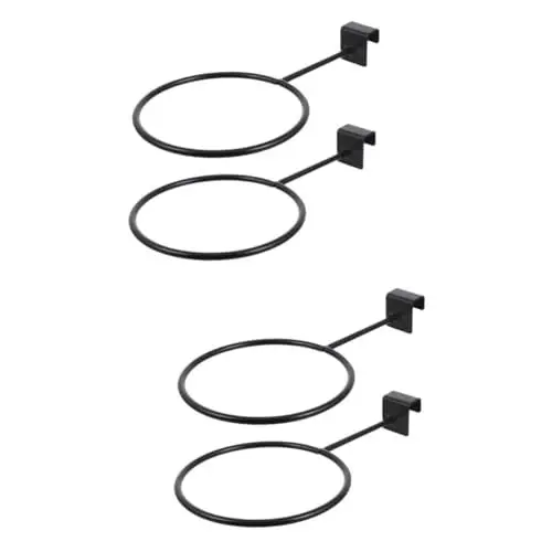 Produktbild: Yardwe 4 Stück Kugelregal Halterungen Für Wandregale Kugelhalter Aus Metall Sport Halter Übungsständer Haken Für Wandregale Volleyball Halter Für Korbbälle Chi Vierkantrohr Fußball Eisen