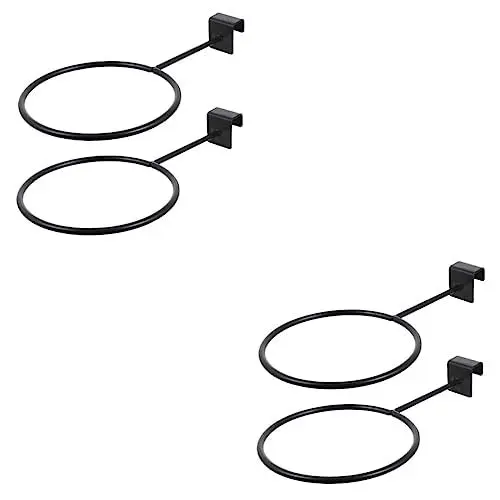 Produktbild: Yardwe 4 Stück Kugelregal Wandregale zur Aufbewahrung Metallhalter Lagerregal Ornament-Präsentationsständer Display-Rack Halter für Korbbälle An der Wand montiert Basketballständer Eisen