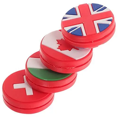 Produktbild: Yardwe 4 Stück Stoßdämpfer für Tennisschläger Tennis Dämpfer Schwingungsdämpfer Silikon amerikanische Flagge das Geschenk Muster-Tennis-Stoßdämpfer Tenniszubehör Sport