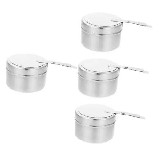 Produktbild: Yardwe 4 Stück Tankhalter rostfrei Hotelbrenner Mini-Heizung heißer Topf Kraftstoffbehälter Brennstoffhalter für Chafer Alkohol Treibstofftank Lebensmittel Halterung Kochutensilien