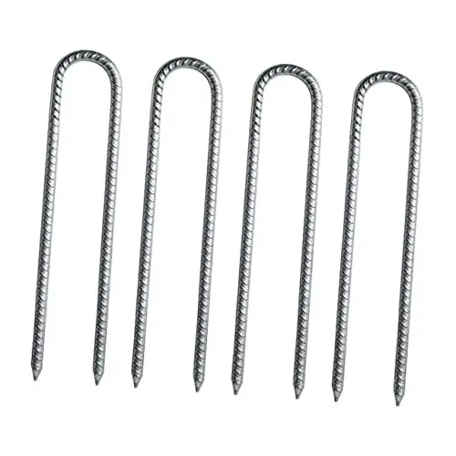 Produktbild: Yardwe 4 Stück Windfester Pfahlbodenanker Schwerer Boden Erdspieß Im Freien Verschleißfester Erdspieß Outdoor-Trampolin Multifunktionaler Zelthering Trampolinanker Silver Verzinkter Stahl