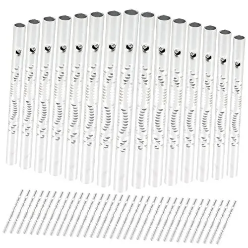 Produktbild: Yardwe 50 Stück Windspiele Kleine Windspielröhren Zubehör Für Garten Glockenspiel Ton Leere Röhren Bastelspielzeug Windspielröhren Tauschen Luftraumüberwachung Kind Haushalt Metall