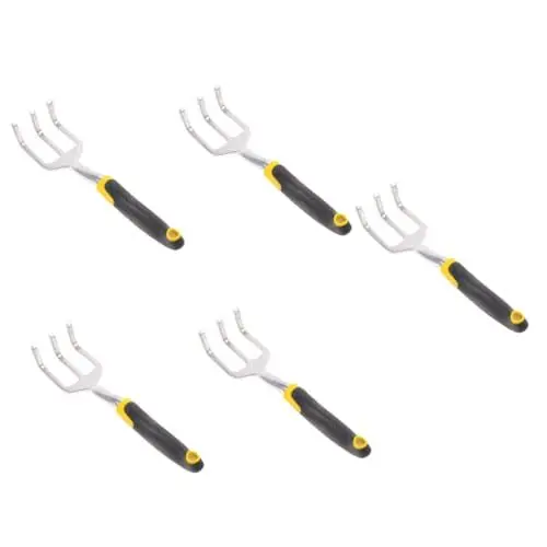 Produktbild: Yardwe 5St Gartenfräse gartenwerkzeuge gartengerät Gartenrechen Grasrechen Handwerkzeuge schwere Gabeln Gartenrechen, robust Rechen Metall Handgebrauch zu entwerfen Laubrechen