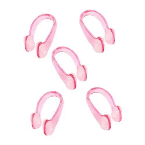 Produktbild: Yardwe 5St Schwimmender Nasenclip Nasenformer-Clip Unterwasser-Nasenclip Trainingsnasenschutz Schwimmnasenklammer Schwimmtraining Nasenklammer Schwimmzubehör Nasenstöpsel Plastik Rosa