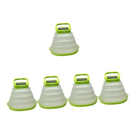 Produktbild: Yardwe 5St Solar einziehbares Licht Notlaterne Solarlampe im Freien LED-Zeltlampe Outdoor-Solarleuchte Outdoor-Handlampe Campingzeltlampe weiches Gummi Zelt Lichter Blasenlampe Abs, Y7035322YN