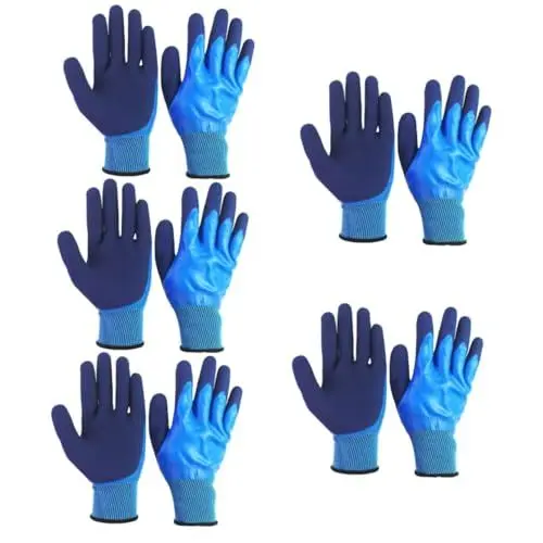 Produktbild: Yardwe 5 Paare Angelhandschuhe Arbeitshandschuh professionelle Gartenhandschuhe latexhandschuhe handschuhe latex Handschuhe für Männer Wasserdichte Handschuhe für Herren Gartenversorgung