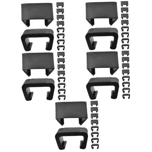 Produktbild: Yardwe 5 Sätze Rattanmöbel Rattan-couchverbinder Gartenmöbel Clips Korbsofa-Befestigung Clips Für Terrassensofas Stuhlklemmen Aus Rattan Möbelklammern Sofa-Clips Abs Black 10 Stück * 5
