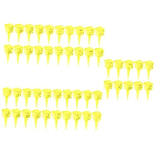 Produktbild: Yardwe 5 Sätze Regenmesser Niederschlagsmesser Regenmessbecher Netz Gartenwerkzeuge Wasserzähler Wasserstandsanzeiger Rasenkanten Sprinkleranzeige Metallfigur Plastik Yellow 10 Stück * 5