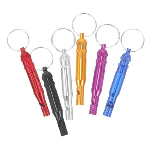 Produktbild: Yardwe 6St hunde pfeifen dog whistles pfeift Mehrzweck-Metallpfeife schlüsselanhänger Notfall pfeifen Schiedsrichter-Dekoration Metall zum Aufhängen Aluminiumlegierung schmücken