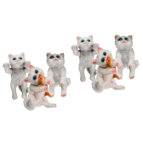 Produktbild: Yardwe 6 STK Aquarium Katze Ornament Aquarium-Katzenfischerei-Ornament Kinderschreibtisch giteer Safe pflanzendeko Zubehör für Aquarien Spielzeug Mini-Katzenfiguren Katzenangeln Fee
