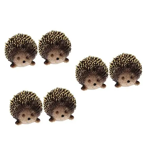 Produktbild: Yardwe 6 STK Igel-Statue Spielzeug Weihnachtsdeko Bonsai-Igel Gartendekoration Cartoon-Miniatur-igelfiguren Miniatur-Igel Schmücken Mikrolandschaft Igel Moos Plastik Tier