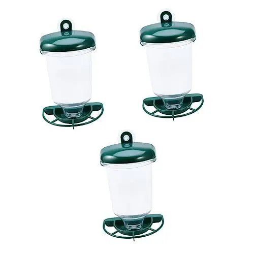 Produktbild: Yardwe 6 STK quadratischer Pflanzenuntersetzer Eulenstatue Vogel Fütterer Fenster-Vogelhäuschen Kolibri-Futterstation hängender Futterspender Mit Deckel Saugnapf Zubringer Vogelfütterer