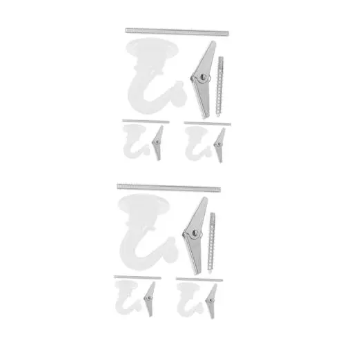 Produktbild: Yardwe 6 Sätze Deckenhaken Swag-haken Für Die Decke Deckenklebehaken Weiße Pflanzenhaken Hochleistungs-swag-knebelhaken Schwere Haken Zum Aufhängen Deckenanker Zinklegierung