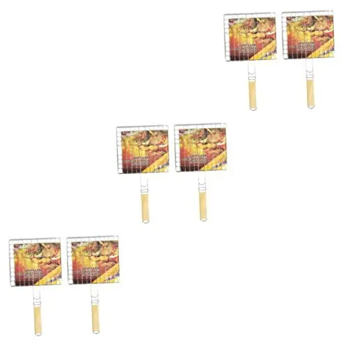 Produktbild: Yardwe 6 STK Clips Grill grillgeschenke für männer zusammenklappbarer Grill Outdoor Werkzeug Outdoor Tool Grillklammern aus Eisen Grillregale Rostfreier Stahl Grillzange Gemüsezange