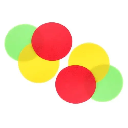Produktbild: Yardwe 6st Wahrzeichen Mat Fußball-schilder Trainingsscheibe Zeichen Für Fußball Sportgeräte Fußball-Schild-Scheibe Fußballtrainingsplatten Fußballmarkierungsplatten Sportmarker PVC