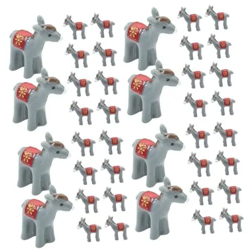 Produktbild: Yardwe 80 Stück Miniatur Esel Statue Harz Eselfiguren Tierstatue Miniatur Esel Figuren Kleine Esel Statuen Für Den Garten Mini Harz Esel Tierfigur Harz Mini Esel