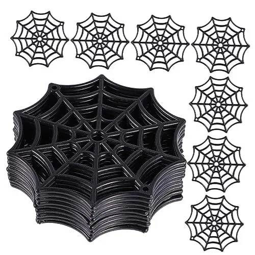 Produktbild: Yardwe 80st Halloween-spinnenweben-Dekorationen Halloween-Party-hängedekoration Hängende Spinnennetzdekoration Halloween-Dekoration Mini Künstliches Lieferungen Draussen Plastik