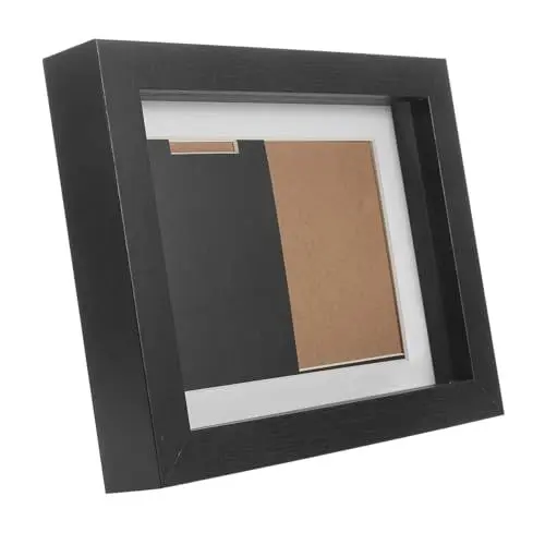 Produktbild: Yardwe Medaillenvitrine Rechteckige Schattenbox Bilderrahmen Vitrine für Medaillen Medaillenrahmen