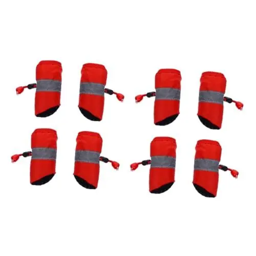 Produktbild: Yardwe 8 STK Weihnachtshaustierschuhe Stiefel Für Allwetter-Outdoor-haustierstiefel Weihnachtspfotenschutz rutschfeste Hundestiefel Regenschuhe Für Katzen Regenstiefel Socke Rot Winter