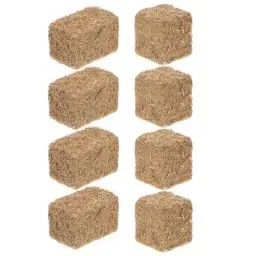 Produktbild: Yardwe 8 Stück Mini-Heuballen Mini-Heuhaufen Dekoration Winzige Heuballen Für Bastel-Bauernhof-Halloween-Dekoration