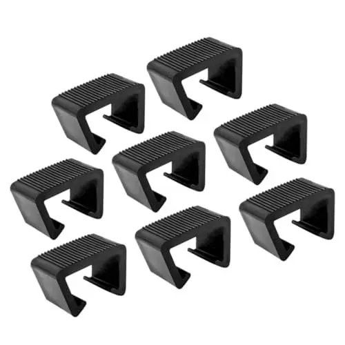 Produktbild: Yardwe 8st Möbelclips Aus Rattan Befestigung Für Outdoor-Stuhl Clip Zur Stuhlherstellung Korbsofa-Clips Befestigung Für Korbmöbel Möbelklammern Aus Rattan Korbmöbelverbinder Abs Black