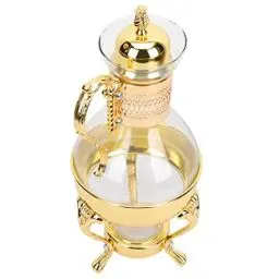 Produktbild: Yardwe Beheizbare Kaffeekanne Vintage Japanische Teekannen Teetassen Glas Dekorativ Servieren Glas Kaffeemaschine Chinesische Keramik Goldenes Glas Kaffeekessel