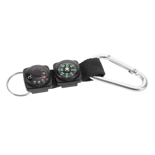 Produktbild: Yardwe Wanderkompass Mit Temperaturanzeige Karabinerclip-kompass Für Uhrenarmband Für Outdoor-enthusiasten