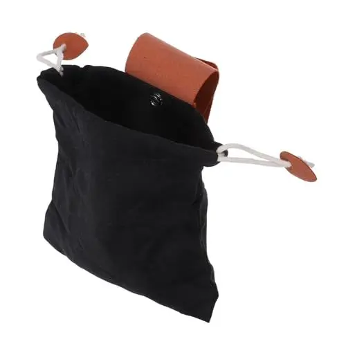 Produktbild: Yardwe Camping-pilzbeutel Tasche Zum Beerenpflücken Äpfel Pflücken Korb Jagdtasche Futterbeutel Obstpflückbeutel Erntepflückbeutel Tasche Zum Sammeln Von Pilzen Erntebeutel Black Pu-leder