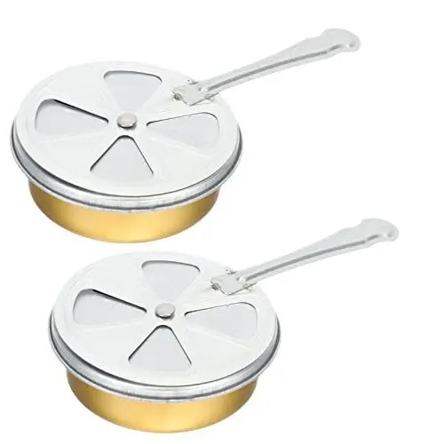 Produktbild: Yardwe Edelstahl Kraftstoffhalter 2 Sets Chafer Wick Fuel Canned Heat Holder for Barbecue Buffets Party