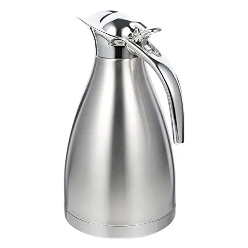 Produktbild: Yardwe Edelstahl Thermoskanne Doppelwandig Vakuumisoliert Kaffee Tee Thermoskanne (Silber 1 5L Doppelschicht Isolierkanne)
