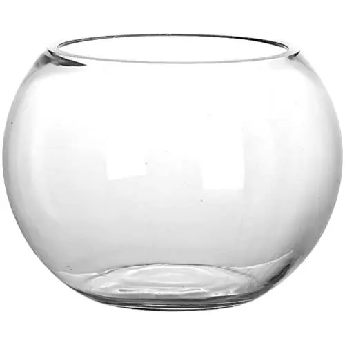 Produktbild: Yardwe FischsäUle Glas Runde - Kugelaquarium Mini - Goldfischglas Deko FüR Zuhause Wohnzimmer BüRo Tisch