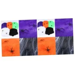 Produktbild: Yardwe Halloween-Dekorationen 8 STK Halloween-dekore Baumwollspinnennetz Und Spinnen Halloween-Spinnennetz Halloween-spinnenweben Requisiten Bilden Spukhaus Nekropole Requisiten