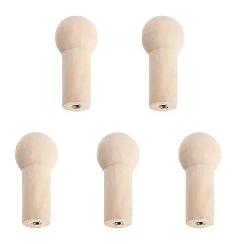 Produktbild: Yardwe Holz Wandhaken 8 Stück, Kleiderhaken mit Schrauben, für Badezimmer, Wohnzimmer, Schlafzimmer, Wand Deko, Beige
