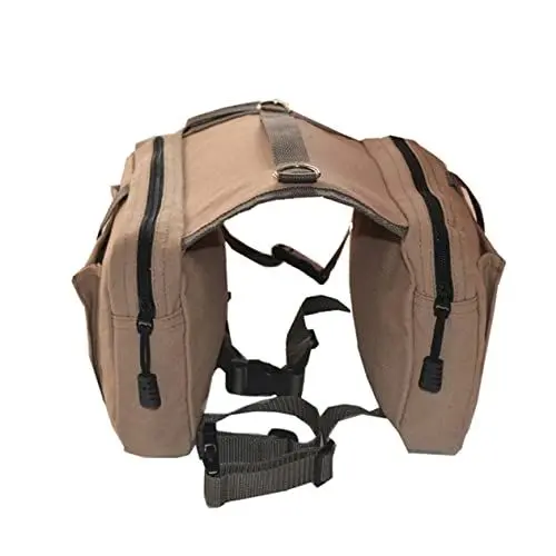 Produktbild: Yardwe Hunderucksack Hunde Rucksack Dog Backpack Hunde-Satteltasche Rucksackgeschirr für Hunde Rucksack für Hundereisen hundekotbeutel Rucksack für Haustier Hund satteltasche Khaki