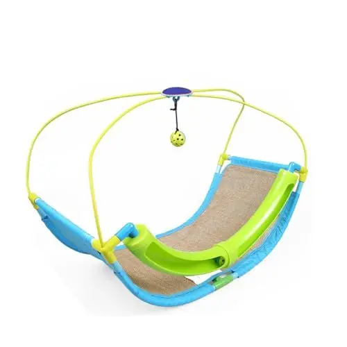 Produktbild: Yardwe Katzenkäfig-Hängematte Katzen Spielzeug Klettergerüst für Katzen Spielzeug für Haustiere Spielzeug aus Leinen Spielzeug zum Kratzen von Katzen bequemes Katzenbett Katzenwiege
