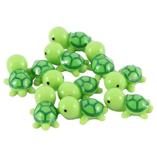 Produktbild: Yardwe Kleine Schildkröte Figuren Miniatur Dekofigur 10 Stücke Glastiere Statue Tiere Figuren Kleine Tier Glasfiguren Skulptur Deko Kuchendeckel für Schreibtische Büro Bonsai Tischdeko