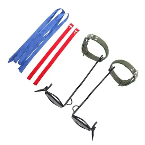 Produktbild: Yardwe Kletterzubehör 1 Satz Baumkletterschuhe Gaffelspitzen Klettersporne Baumkletterausrüstung Klettergurt Werkzeuge Zum Baumklettern Baumgaffel Rostfreier Stahl Verdicken Eisenschuhe