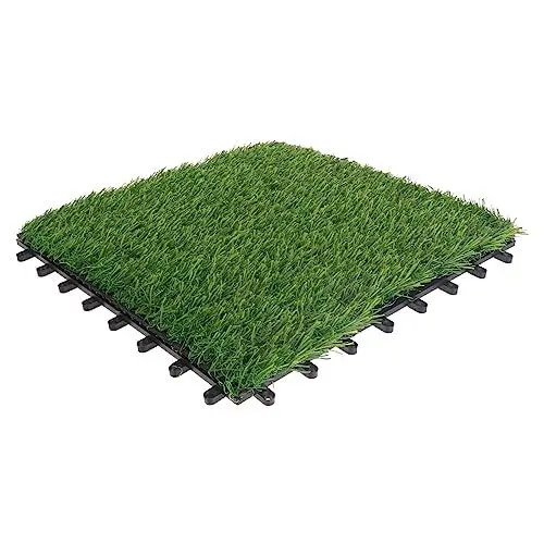 Produktbild: Yardwe Kunstrasenboden kunstgras kunstgräser Rasenoptik Garden Decor rutschfest künstliches Gras zum Basteln gefälschte Grasfliesen künstliche Grasdekoration falsches Gras Plastik Green