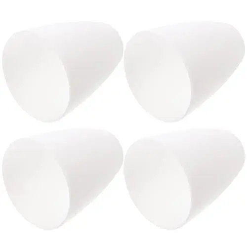 Produktbild: Yardwe Kunststoff-Lampenschirm-Ersatz: 6 Stück Flacher Kopf Weißer Kunststoff-Lampenschirm Kleine Lichtschirmabdeckung Für Schlafzimmer-Wohnzimmer-Dekoration 10 Cm