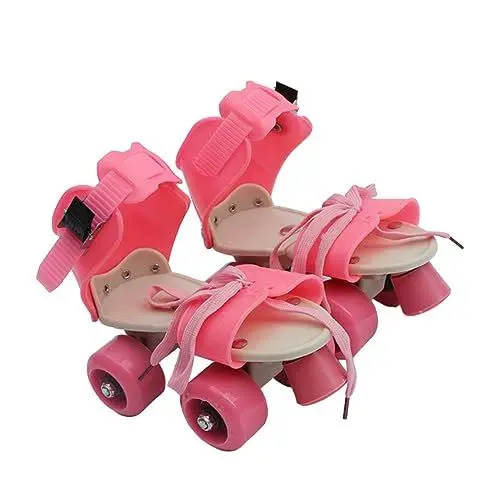 Produktbild: Yardwe Verstellbare Zweireihige Rollschuhe Für Jungen Und Mädchen Mit 4 Rädern Größe 25–32 Sicherheits-knöchelstütze Für Kinder